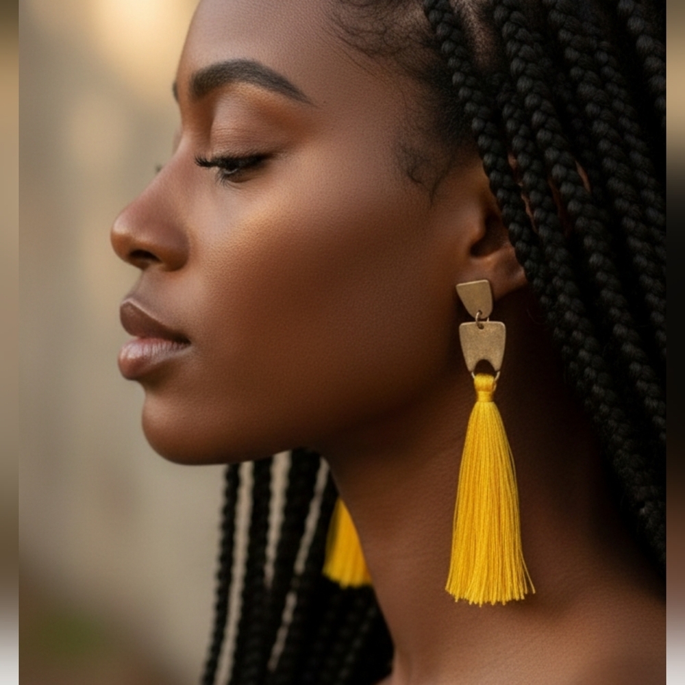 Global Inspired Tassel Earrings - Picture 2 of 6